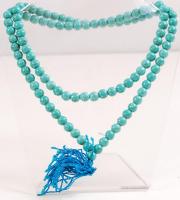 Türkiz gyöngysor, h: 80 cm / &lt;br/&gt;turquoise necklet