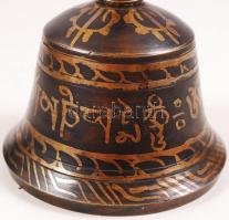 Tibeti bronz csengő, m: 15 cm