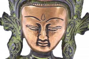 Tibeti anyaistennő bronz szobor, m: 18 cm /
Tibetan mother goddess bronze sculpture