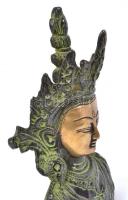 Tibeti anyaistennő bronz szobor, m: 18 cm /
Tibetan mother goddess bronze sculpture