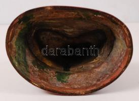 Gyógyító Buddha, ülő bronz szobor, m: 18 cm