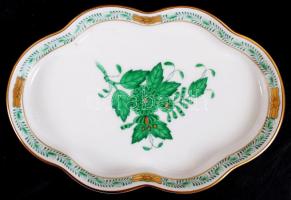 Herendi Apponyi mintás cigarettás készlet, kézzel festett, hibátlan, jelzett, eredeti dobozában, 23×...