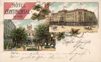 1899 Vienna, Wien; Hotel Continental, floral litho (fa)