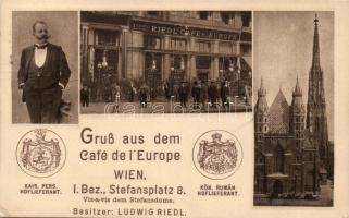 1899 Vienna, Wien; Riedl&#039;s Café de l&#039;Europe (EK)