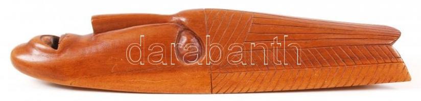 Falra akasztható fa maszk, m: 44 cm