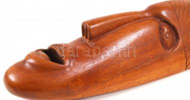 Falra akasztható fa maszk, m: 44 cm