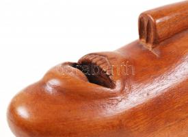 Falra akasztható fa maszk, m: 44 cm