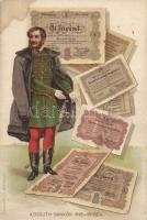 Kossuth bankók 1848-49 litho (fl)