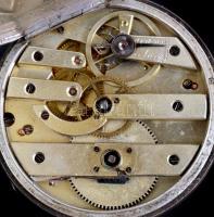 cca 1890 Kulcsos zsebóra lánccal tisztításra szorul / Pocket watch, needs repair