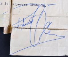 1962 Puskás Ferenc géppel írt, és saját kézzel aláírt levele, melyben saját átigazolásáról ír