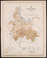 cca 1900 Posner Károly: Brassó vármegye térképe / County map 24x30 cm