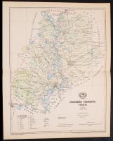 cca 1900 Posner Károly: Csongrád vármegye térképe / County map 24x30 cm