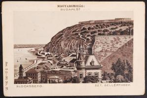 cca 1890 Budapest Tabán litho reklám kártya 12x8 cm