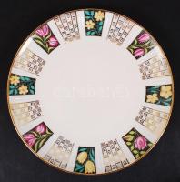 Winterling Roslau Bavaria porcelán teáscsésze kis tányérral, süteményes tállal, hibátlan, jelzett, d...