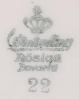 Winterling Roslau Bavaria porcelán teáscsésze kis tányérral, süteményes tállal, hibátlan, jelzett, d...