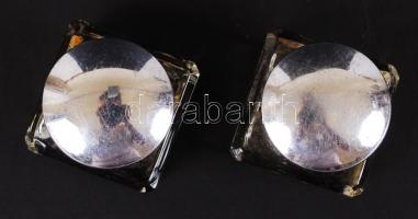 2 db tintatartó üveg, 4x4x4,5 cm