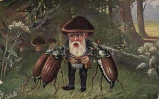 Dwarf, Raphael Tuck &amp; Sons, Oilette &#039;Pfingst&#039; serie No. 351 (fa)