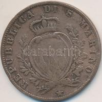 San Marino 1894R 5c Cu T:3
San Marino 1894R 5 Centesimi Cu C:F
