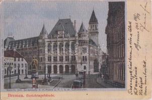 Bremen, Gerichtsgebäude &#039;Wehrt&#039;s Imit. Seidenkarte&#039; / court (EK)