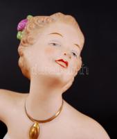 Wallendorfer táncosnő,kézzel festett, hibátlan, jelzett, m:27 cm