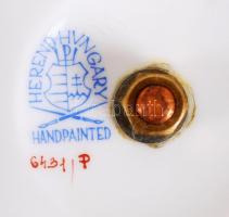 Herendi indiai kosár mintás amfora, kézzel festett, jelzett, hibátlan, m:24,5 cm