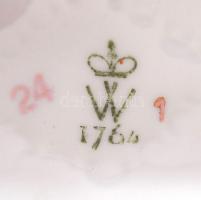 Wallendorfer szépítkező, kézzel festett, hibátlan, jelzett, m:18 cm, h:17 cm