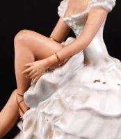 Wallendorf táncosnő, kézzel festett, jelzett, hibátlan, m:20,5 cm, h:20 cm/ Wallendorf ballerina