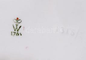 Wallendorf táncosnő, kézzel festett, jelzett, hibátlan, m:20,5 cm, h:20 cm/ Wallendorf ballerina