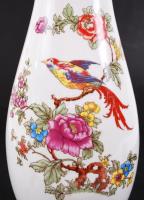 Hollóházi madaras-virágos nagyméretű porcelán váza, matricás, jelzett, hibátlan, m:31 cm / Hollóházi...