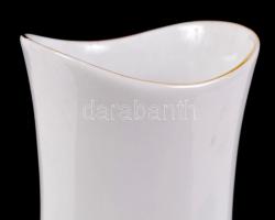 Hollóházi madaras-virágos nagyméretű porcelán váza, matricás, jelzett, hibátlan, m:31 cm / Hollóházi...