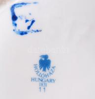 Hollóházi madaras-virágos nagyméretű porcelán váza, matricás, jelzett, hibátlan, m:31 cm / Hollóházi...