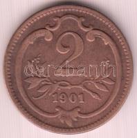 Ausztria 1901. 2H T:2- &lt;br/&gt;Austria 1901. 2 Heller C:VF &lt;br/&gt;