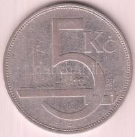 Csehszlovákia 1929. 5K Ag T:3 &lt;br/&gt;Czechoslovakia 1929. 5 Korun Ag C:F