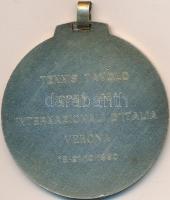 Olaszország / Verona 1990. Nemzetközi teniszbajnokság aranyozott emlékérme (70mm) T:1-
Italy / Veron...