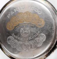 Chronometer ezüst (Ag.) tokos zsebóra, másodpercmutatós, jelzett, hátul monogramos, nem működik, bru...