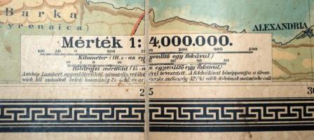 1899 Európa iskolai fali térképe, tervezte: Kogutowicz Manó, Kogutowicz és Társa Magyar Földrajzi In...