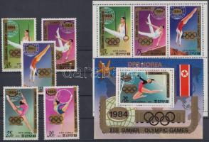 1983 Nyári olimpia, Los Angeles sor Mi A2130-A 2134 + kisív Mi A 2130-A 2135 + blokk A 98