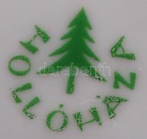 Hollóházi porcelán "20 éves lakóbizottsági munkáért Csepeli Tanács" feliratú gyöngyház szí...