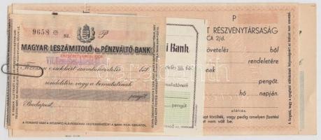 ~1930-1940. 4db klf magyar kitöltetlen csekkszámla T:I,I-