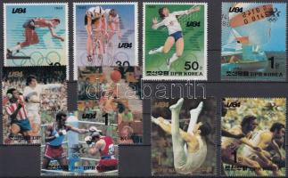 Summer Olympics, Los Angeles (III)set + stamps from the de Luxe block set, Nyári olimpia, Los Angeles (III) sor + de Luxe blokksorból kitépett bélyegek