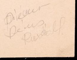 Diener jelzéssel: Álló akt. Szén, papír, jelzett a hátoldalon, 30×21,5 cm