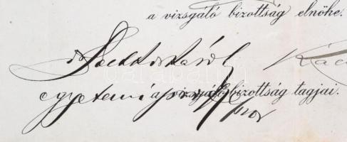 1903 Államszámviteli vizsgabizonyítvány 60x30 cm