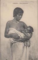 Wet nurse with baby, Dakar folklore