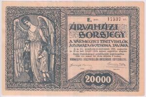 1926.január 15. &quot;Árvaházi Sorsjegy&quot; &quot;E&quot; sorozat I-II-,III