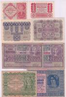 Ausztria 1922-24. 8db klf bankjegy T:II,II-,III &lt;br/&gt;Austria 1922-24. 8 different banknotes C:XF,VF,F