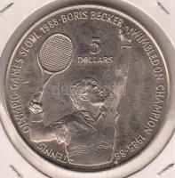 Niue 1987. 5$ &quot;Tenisz - Boris Becker&quot; T:1 &lt;br/&gt;Niue 1987. 5 Dollars &quot;Tennis - Boris Becker&quot; C:UNC