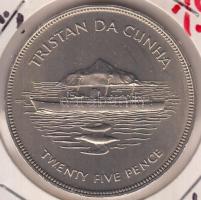 Tristan da Cunha 1977. 25P &quot;II. Erzsébet ezüst jubileuma&quot; T:1 &lt;br/&gt;Tristan da Cunha 1977. 25 Pence &quot;Elisabeth II&#039;s Silver Jubilee&quot; C:UNC