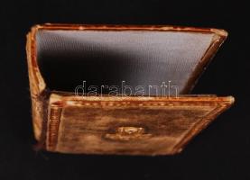 Plüss vászon borítású gyufásskatulya tartó, viseltes állapotban