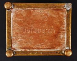 WMF réz dobozka, jelzett, egyik lába hiányzik, 9x11x4,5 cm