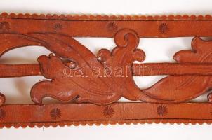 Bőr díszítő szalag, h: 200 cm